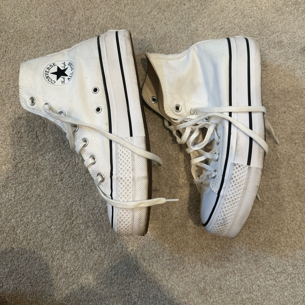 Converse White High-Top Sneakers - Picture 3 of 3